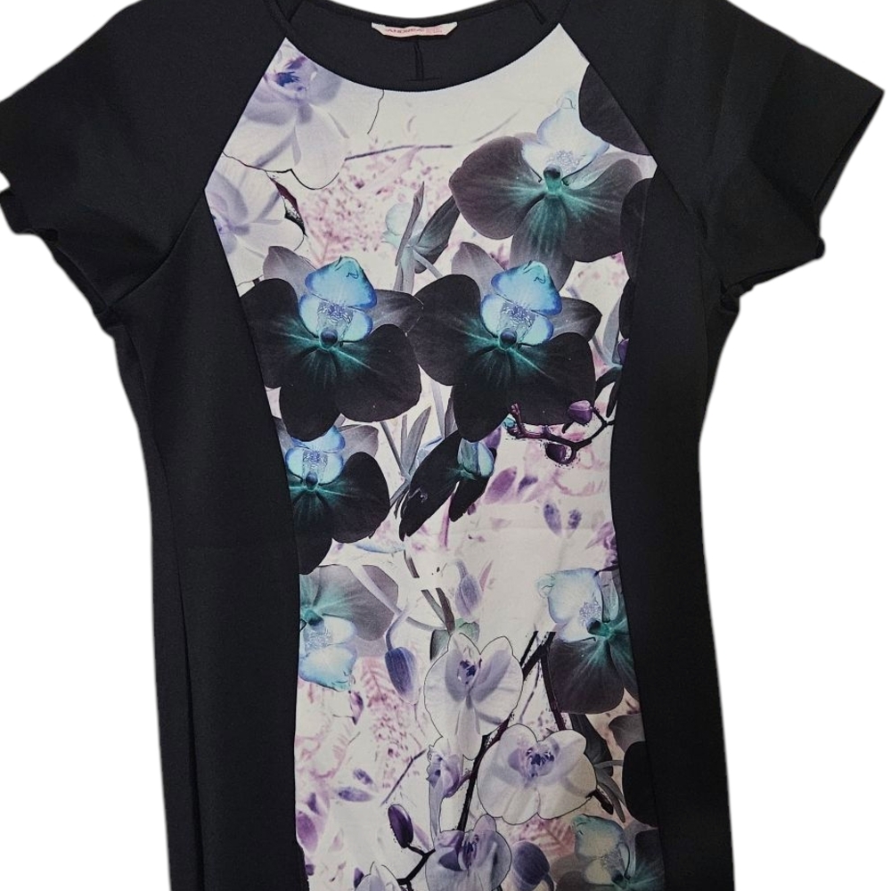 Floral Black and White Women's Top